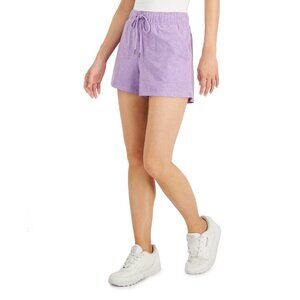 Identity Sweat Shorts Womens Plus Size XXL Purple Lupine HT Casual Lounge